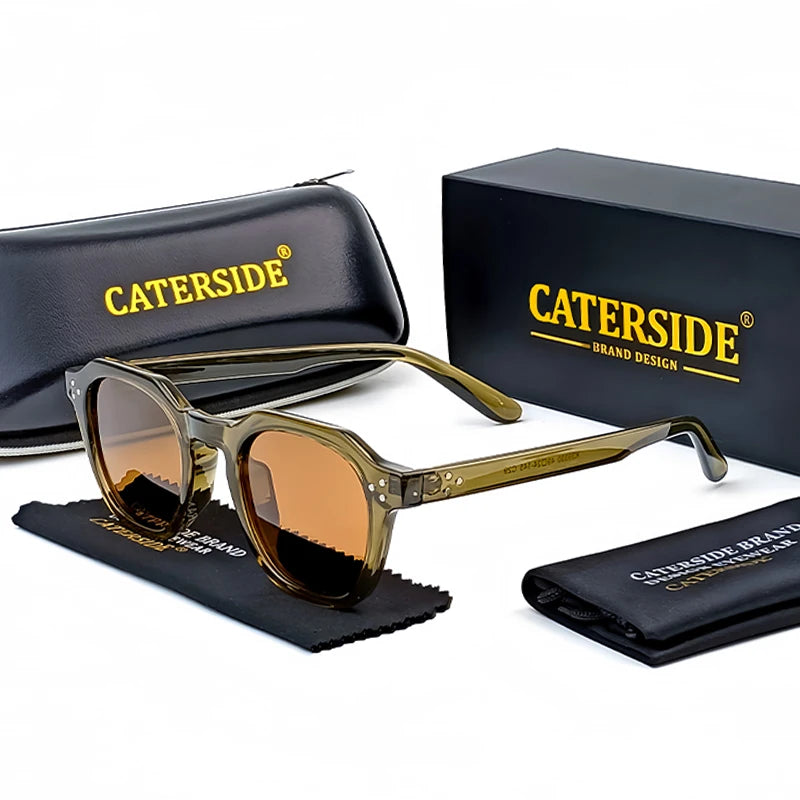 Caterside Vintage Transparent Frame Sunglasses