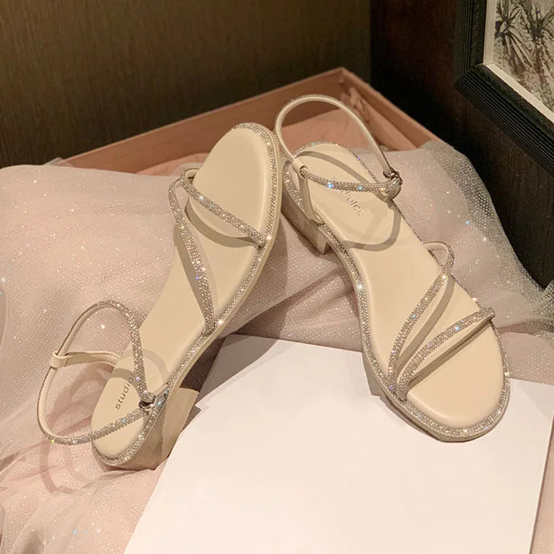 Crystal-Embellished Sandals