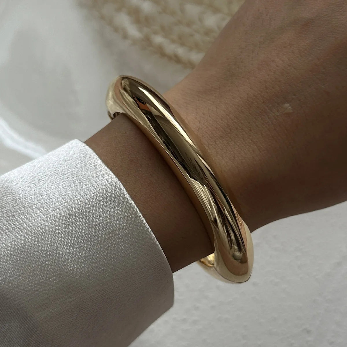 Bold Gold & Pearl Bracelet Set