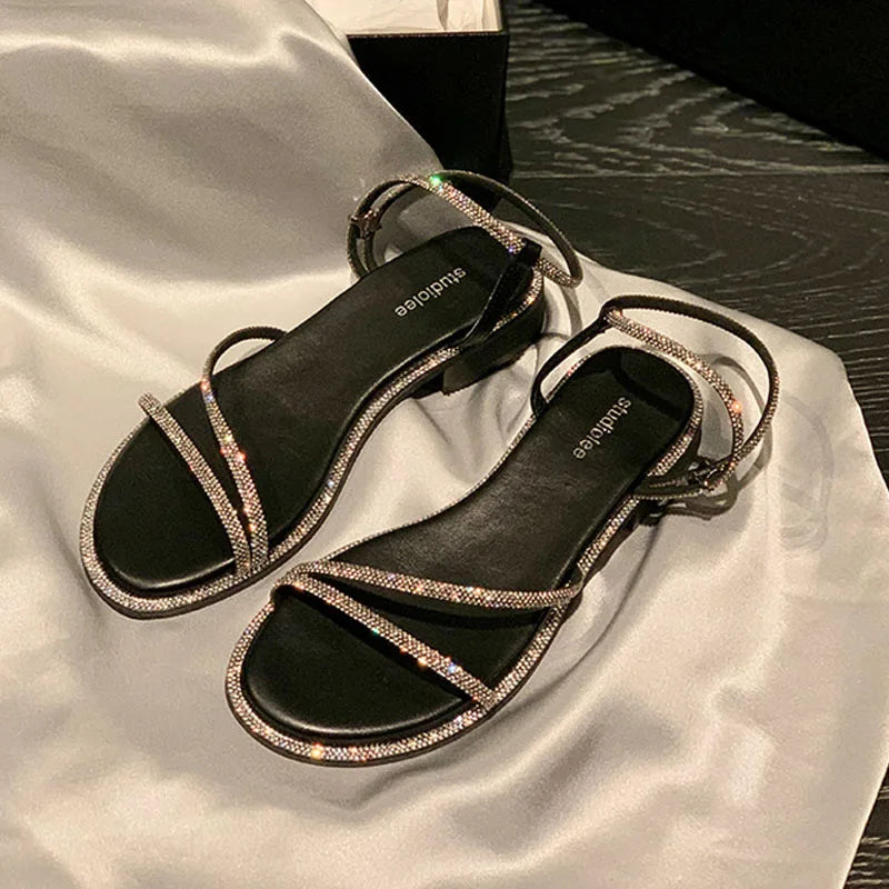 Crystal-Embellished Sandals