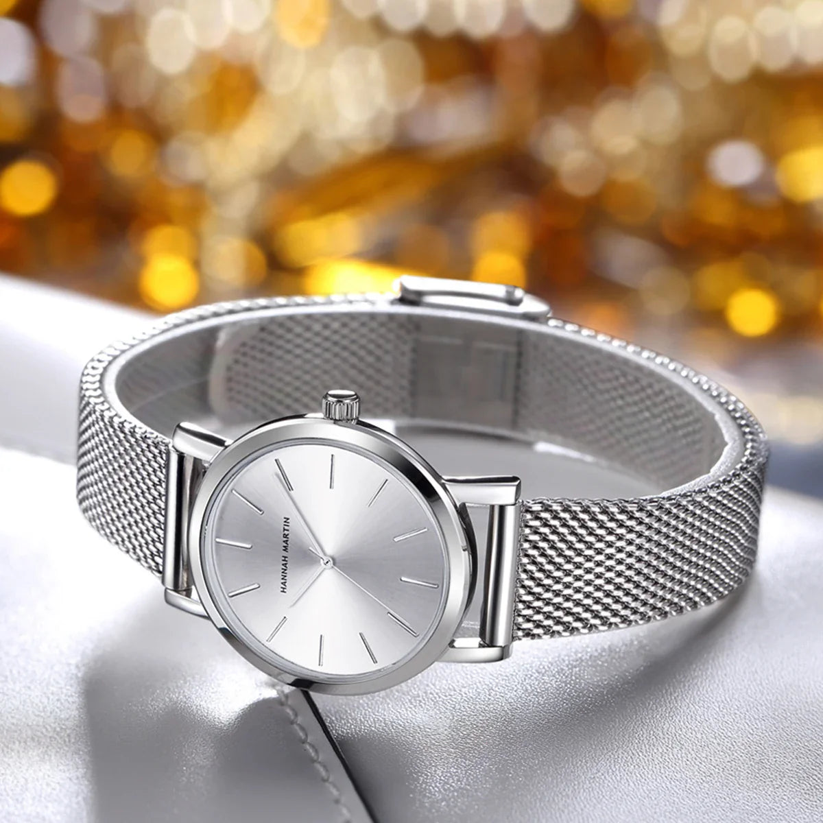Luxurious Rose Gold Mesh Watch