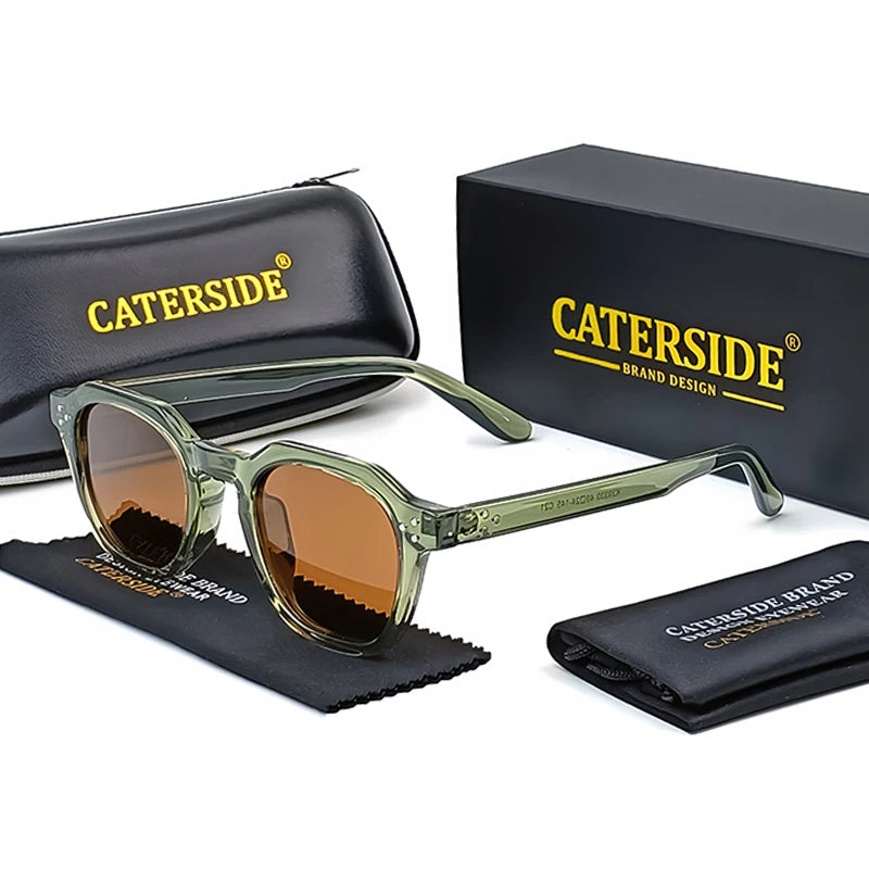 Caterside Vintage Transparent Frame Sunglasses