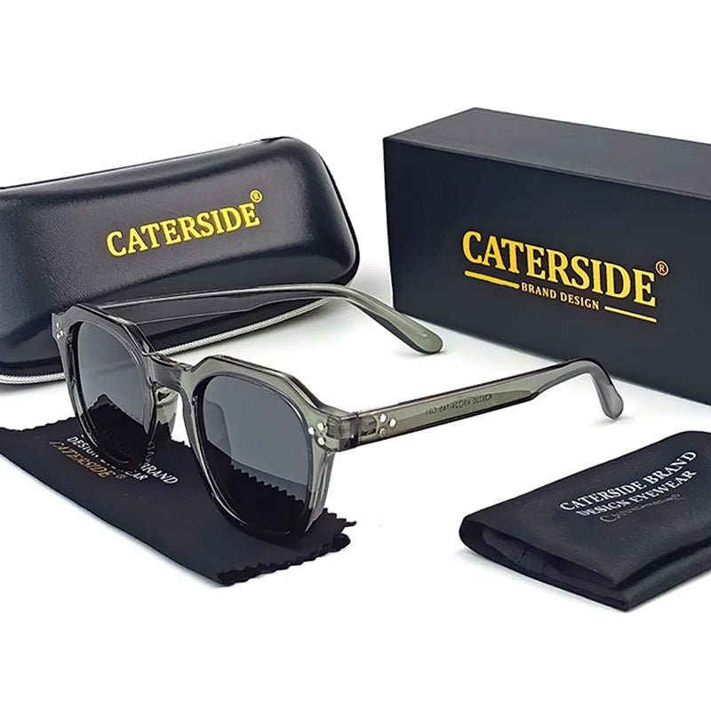 Caterside Vintage Transparent Frame Sunglasses
