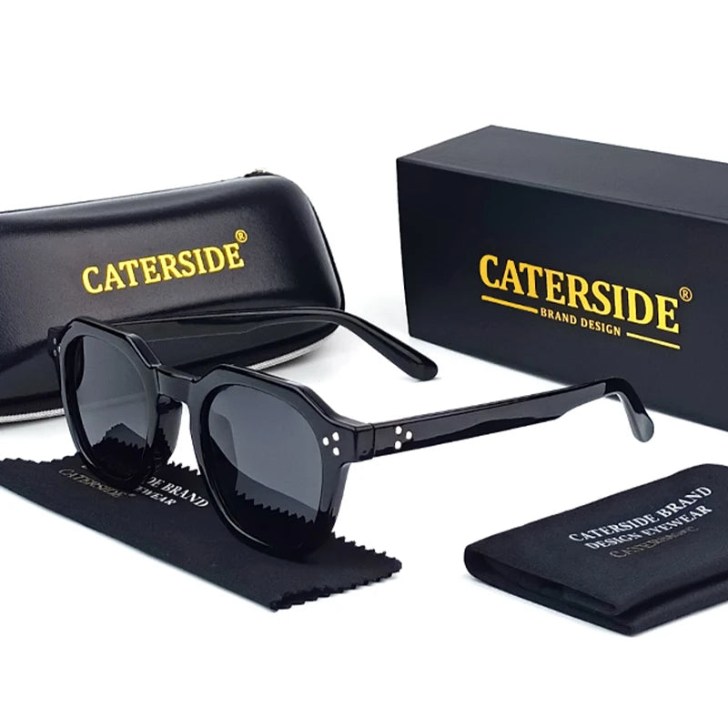 Caterside Vintage Transparent Frame Sunglasses