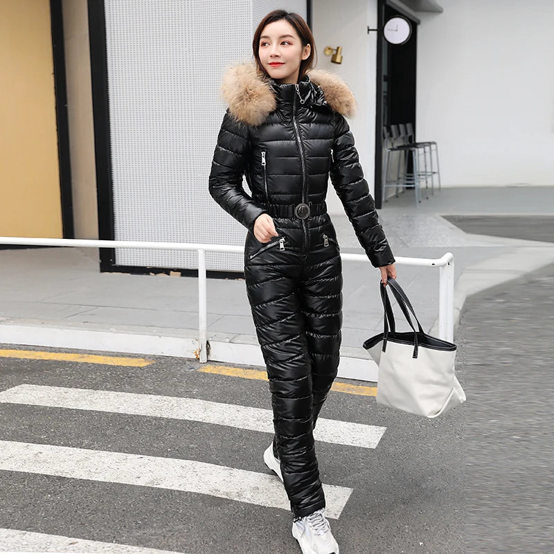 Women's Quilted Winter Jumpsuit