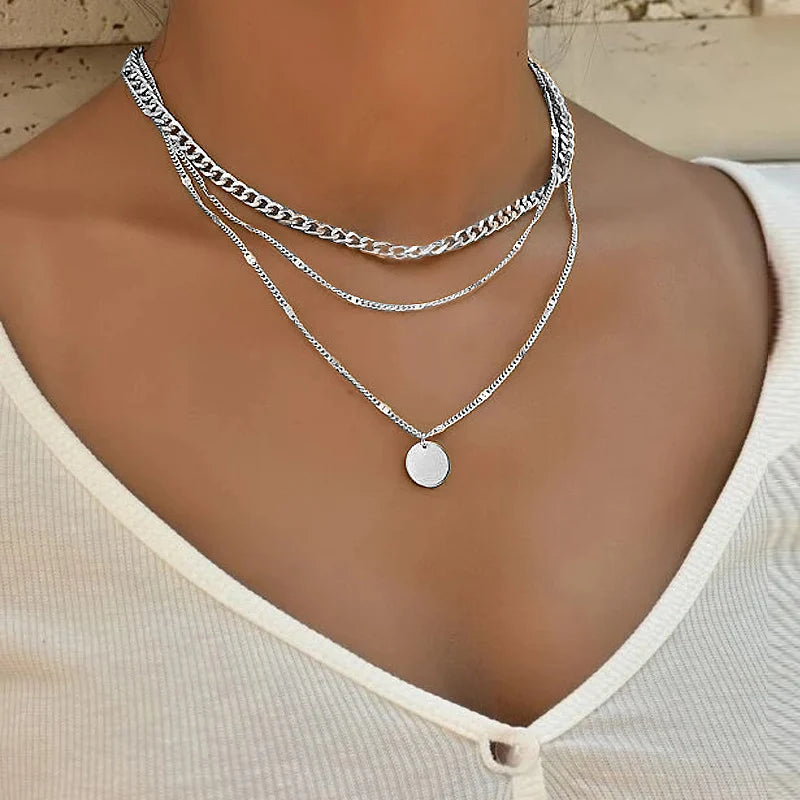 Layered Chain Necklace Set