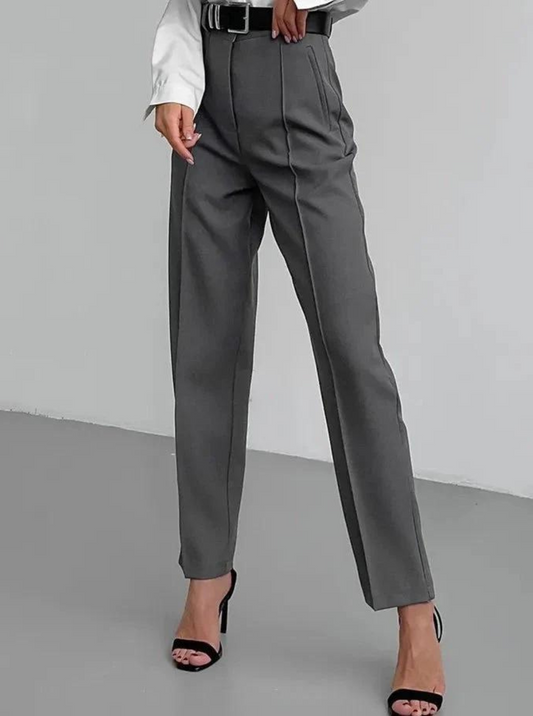 Elegant Structured Tailored Trousers