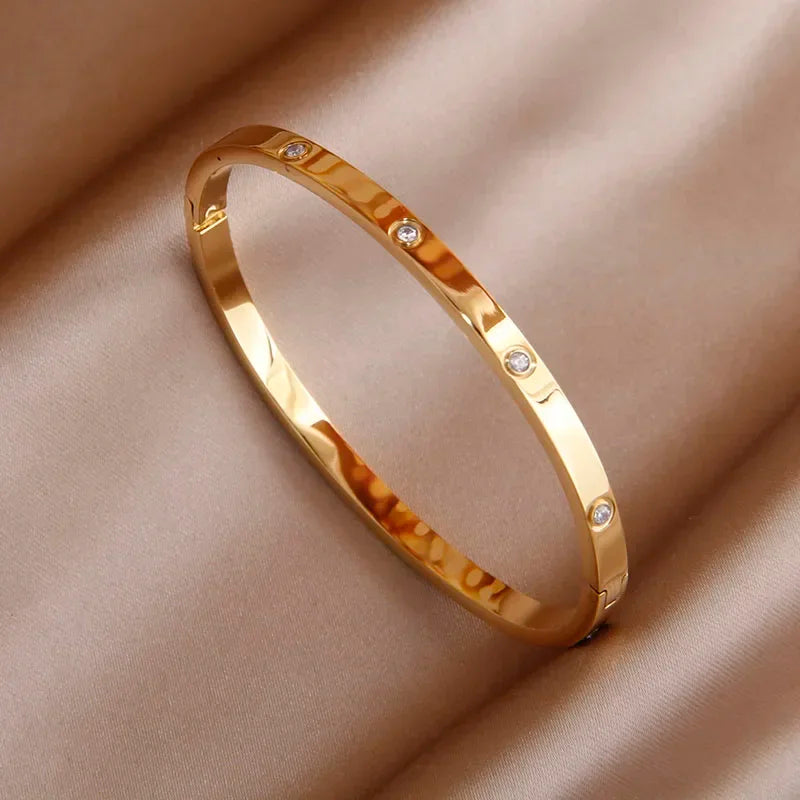 Gold Plated Cubic Zirconia Bracelet