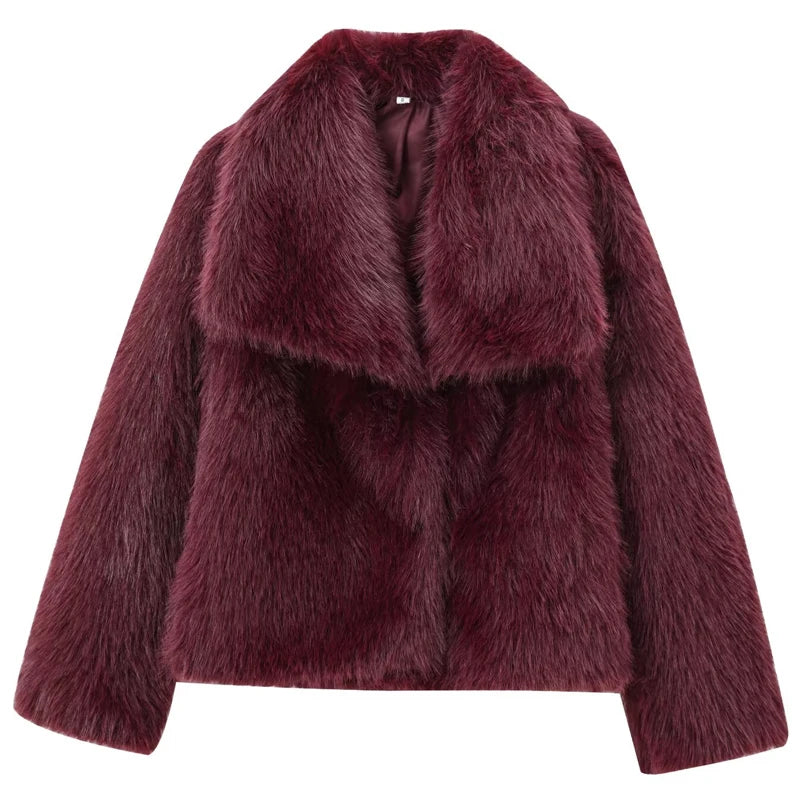 Chic Furry Women's Fur Coat