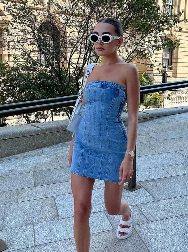 Mini abito di Denim Darling