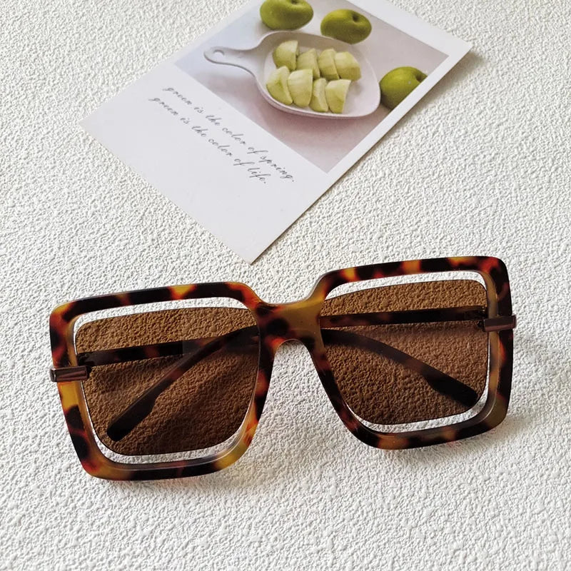 Elegant Oversized Square Sunglasses 