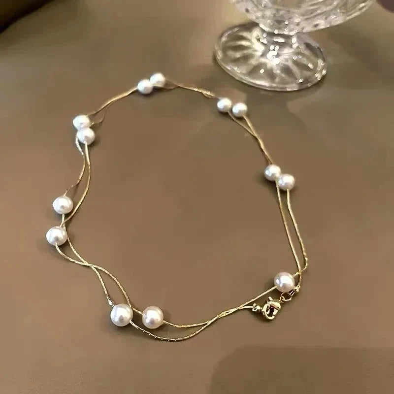Elegant Multi-Layer Pearl Necklace