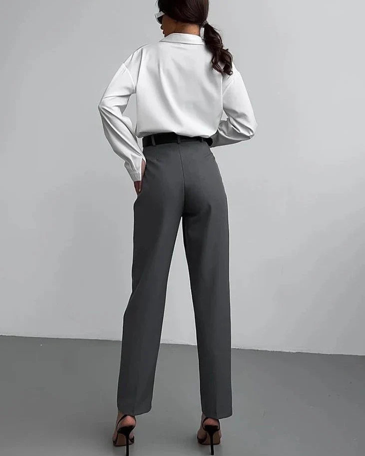 Elegant Structured Tailored Trousers