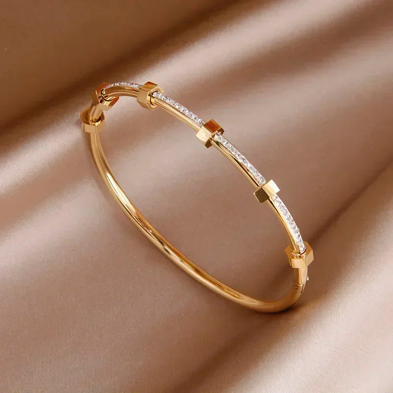 Gold Plated Cubic Zirconia Bracelet