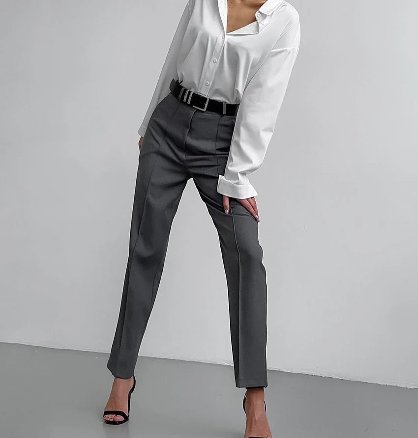 Elegant Structured Tailored Trousers