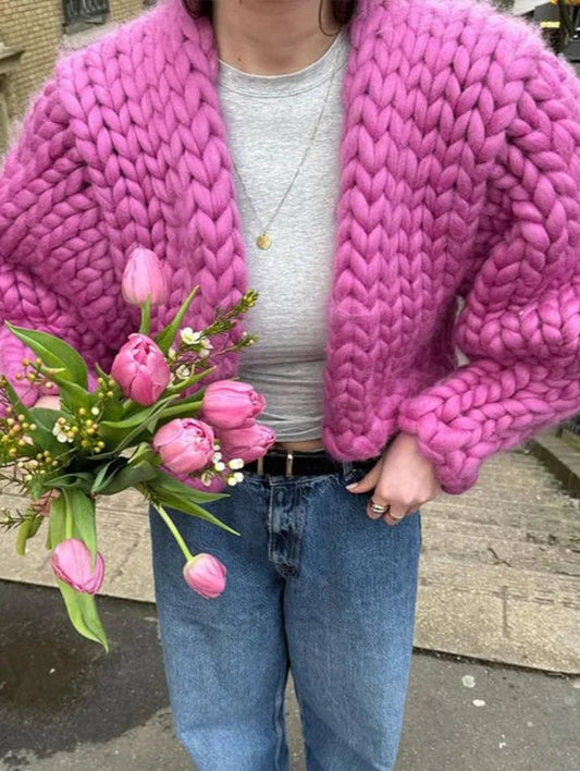 Chunky Knit Wool Cardigan