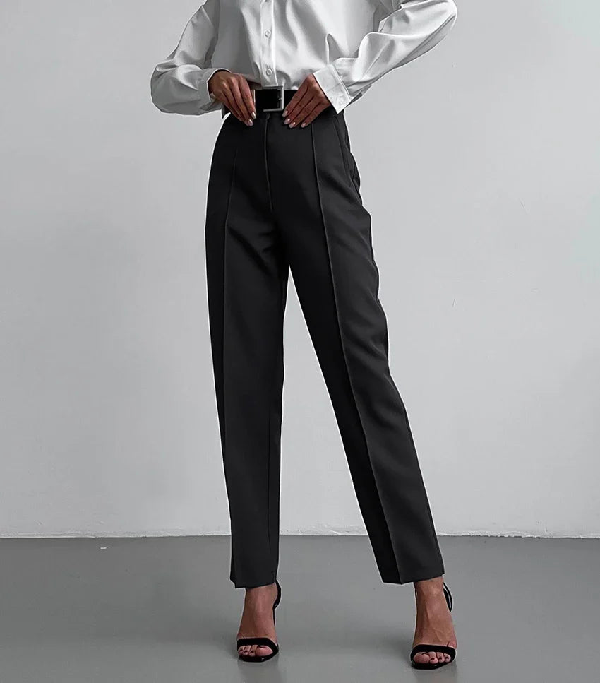 Elegant Structured Tailored Trousers