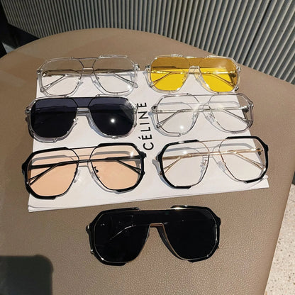 Luxury Geometric Aviator Sunglasses