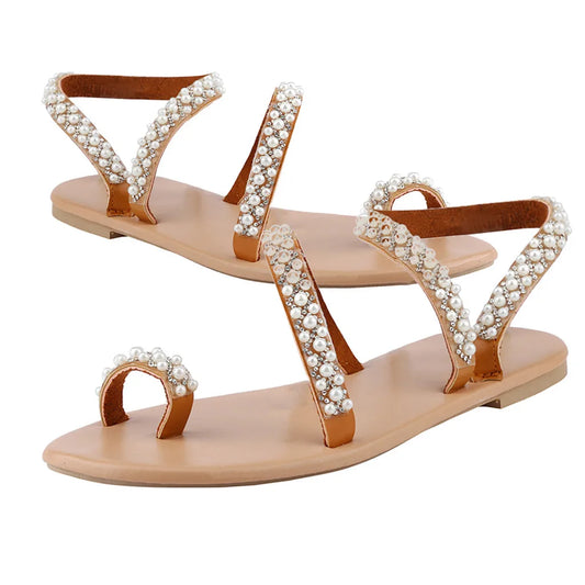 Crystal-Embellished Strappy Sandals