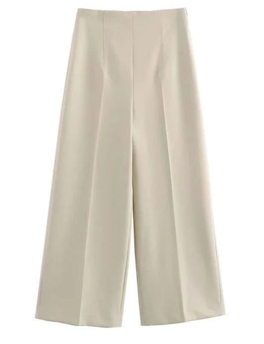 High-Waist Wide-Leg Trousers