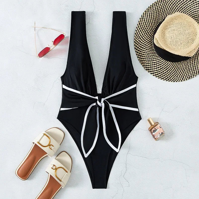 Enchantress Black Cutout Swimsuit