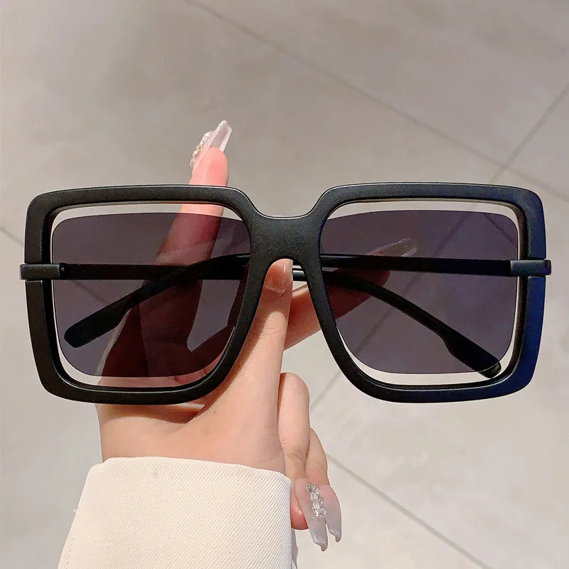 Elegant Oversized Square Sunglasses 
