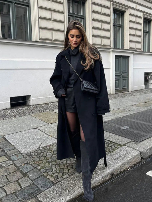 Classic Black Oversized Coat