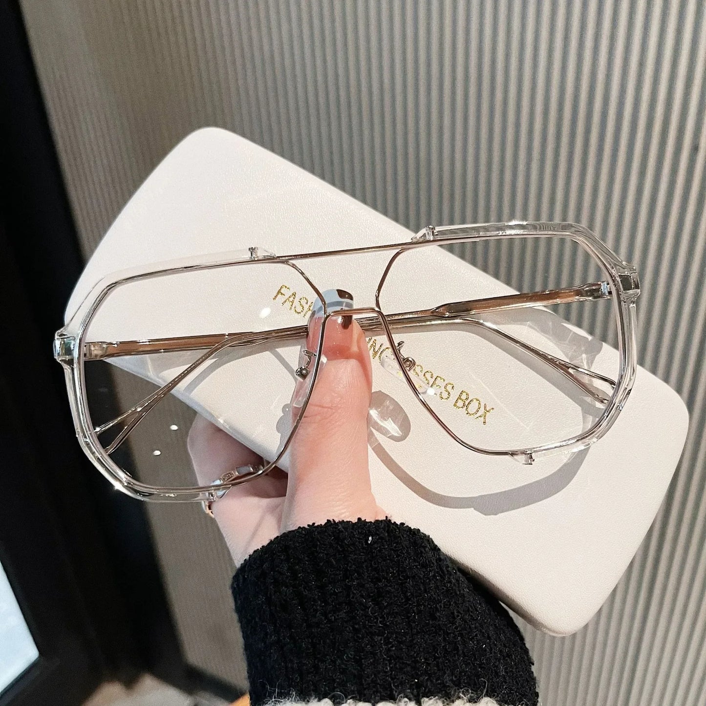 Luxury Geometric Aviator Sunglasses