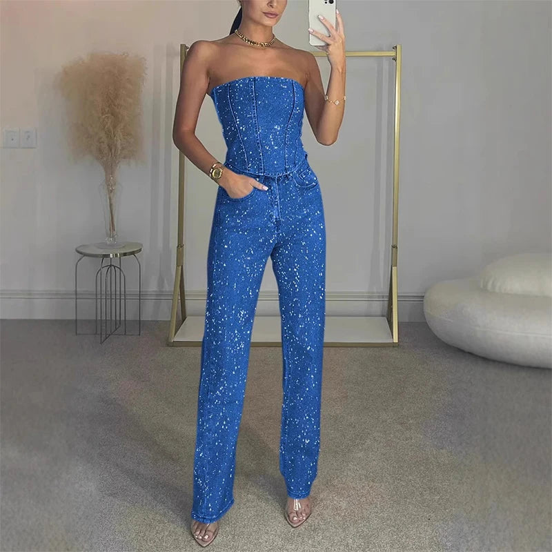 Glittery Two-Piece Set