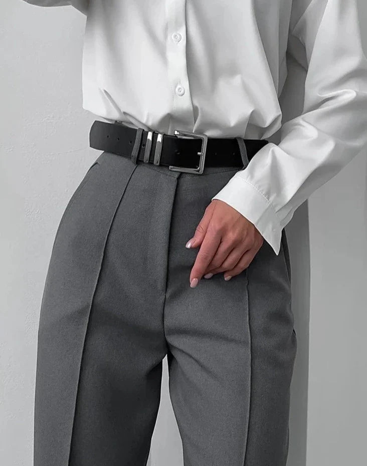 Elegant Structured Tailored Trousers