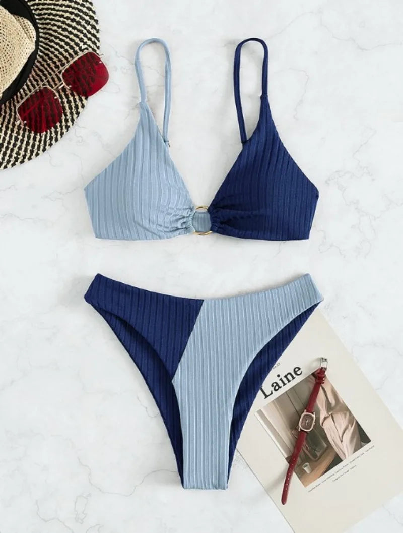 Elegant High-Waisted Bikini