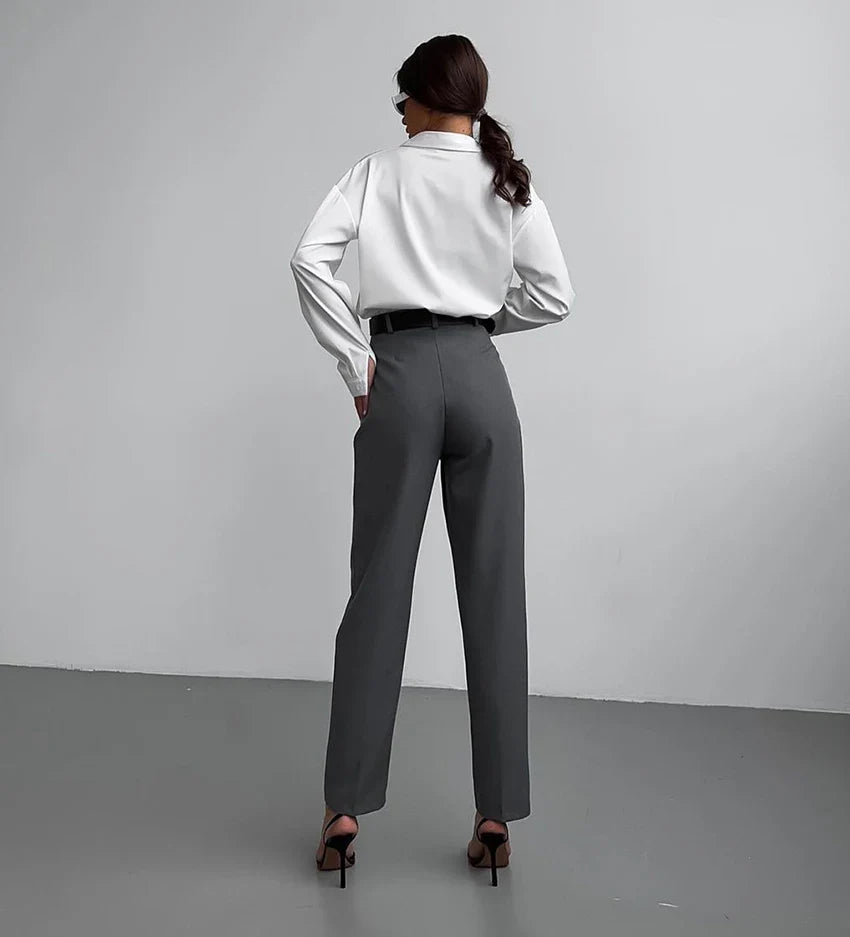 Elegant Structured Tailored Trousers