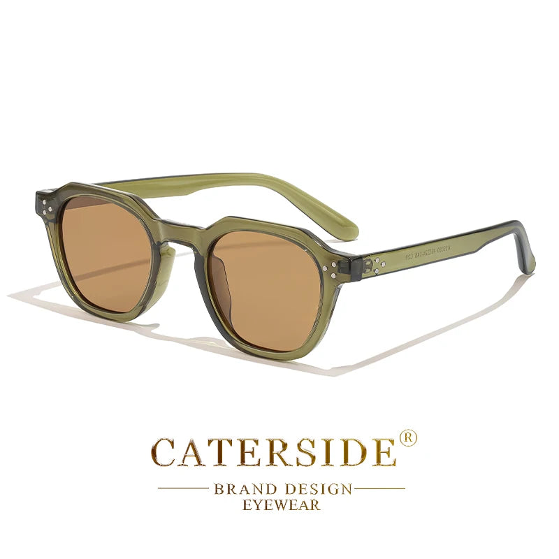 Caterside Vintage Transparent Frame Sunglasses