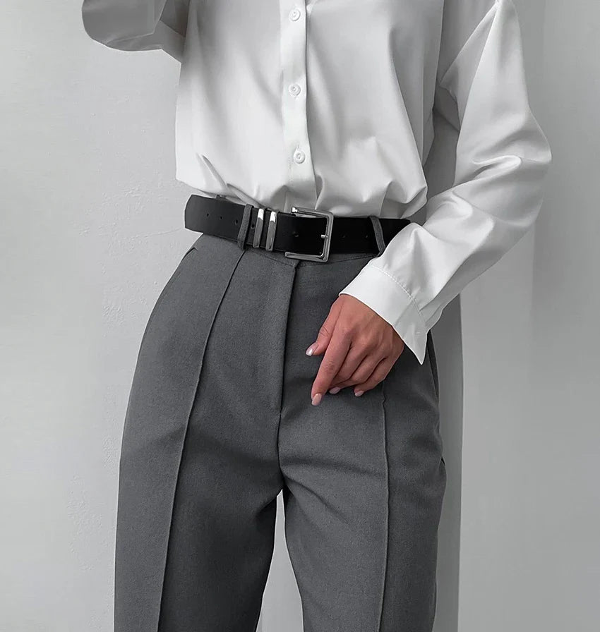 Elegant Structured Tailored Trousers