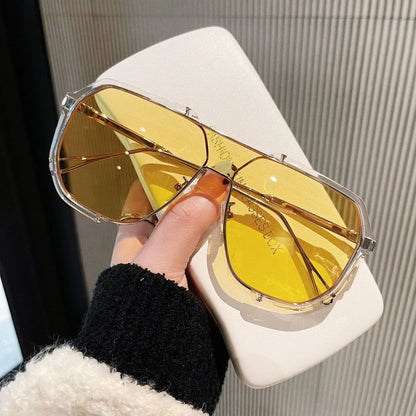 Luxury Geometric Aviator Sunglasses