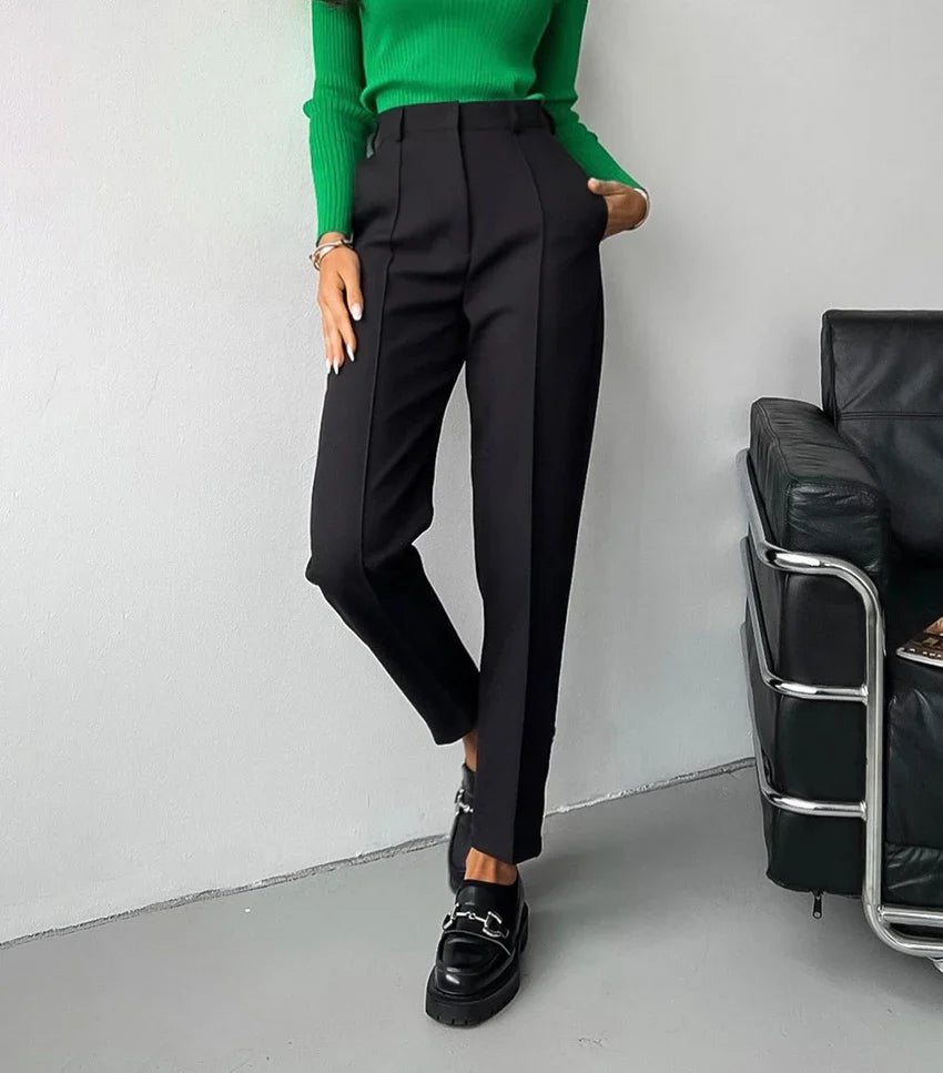 Elegant Structured Tailored Trousers