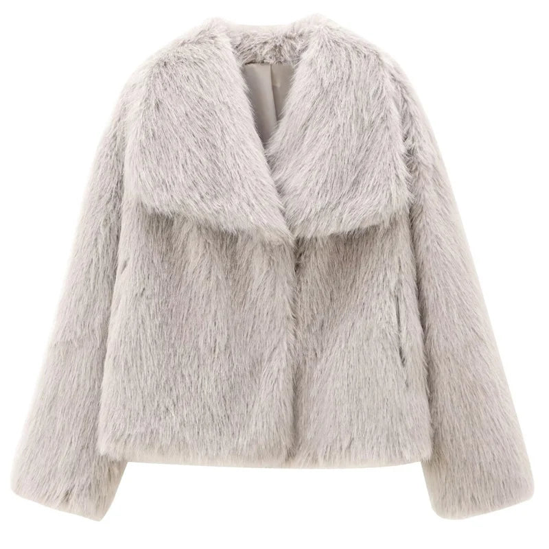 Chic Furry Women's Fur Coat