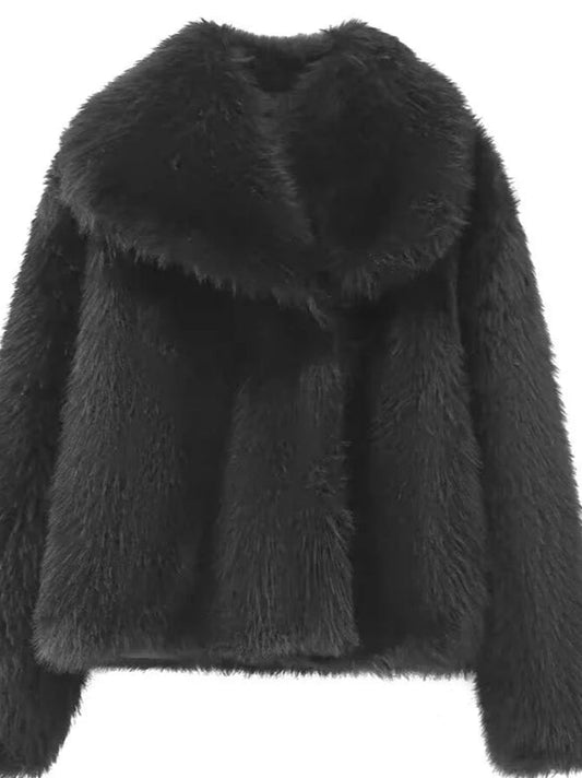 Chic Furry Women's Fur Coat